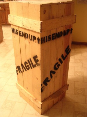 'Crate containing Leg Lamp' by J Stewart